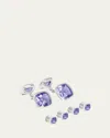 Tateossian Men's Amethyst Cufflink Shirt Stud Set In Amethyst