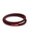 TATEOSSIAN MEN'S BRAIDED CORD DOUBLE WRAP BRACELET