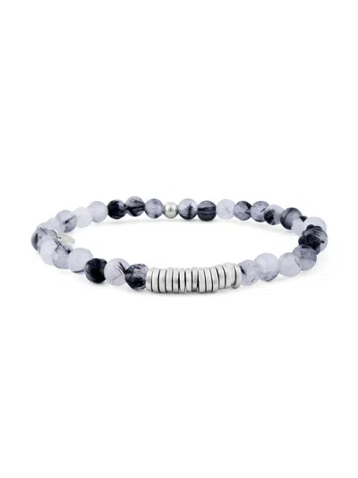 Tateossian Men's Classic Discs Karma Rutilated Quartz Bracelet In Neutral