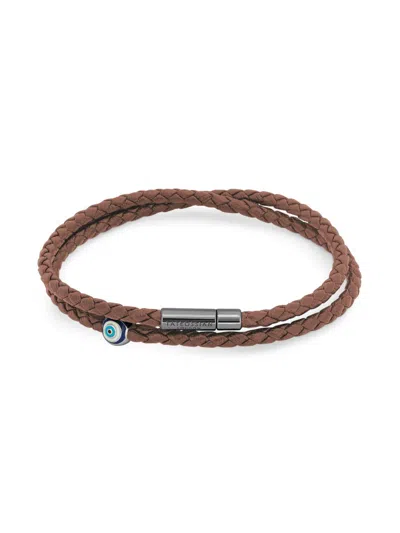 Tateossian Men's Evil Eye Double Wrap Bracelet In Metallic