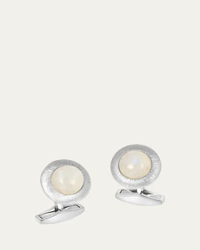 TATEOSSIAN MEN'S GRAFFIATO MOONSTONE CUFFLINKS, LIMITED EDITION