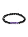 Tateossian Men's Rhodium Plated Sterling Silver, Agate & Mother Of Pearl Bracelet In Silver
