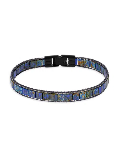 Tateossian Men's Rt Mosaic & Glass-bead Bracelet In Blue