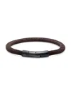 Tateossian Men's Rt Suede & Ion Plated Black Stainless Steel Cord Bracelet In Black