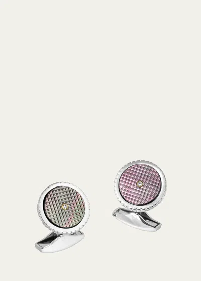 Tateossian Men's Santorial Diamond Cufflinks In Gray