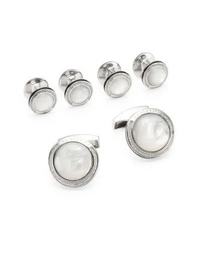 Tateossian Men's Six-piece Round Shirt Studs And Cufflinks Set In Silver