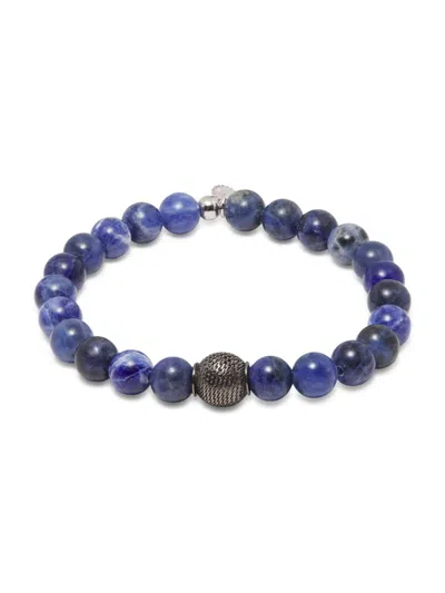 Tateossian Men's Sodalite Beaded Bracelet