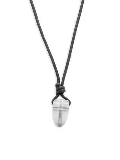 Tateossian Men's Stainless Steel, Wax & Glass Pendant Necklace In Neutral