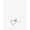 Tateossian Mens Sunburst Palladium-plated Metal And Mother-of-pearl Cufflinks Mother Of Pearl In Mother Of Pearl