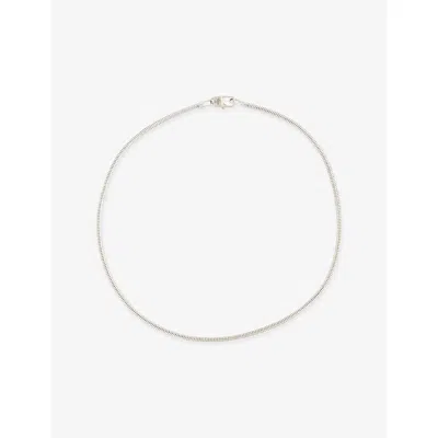 Tateossian Mens Serpente Rhodium-plated Sterling Silver Chain Bracelet