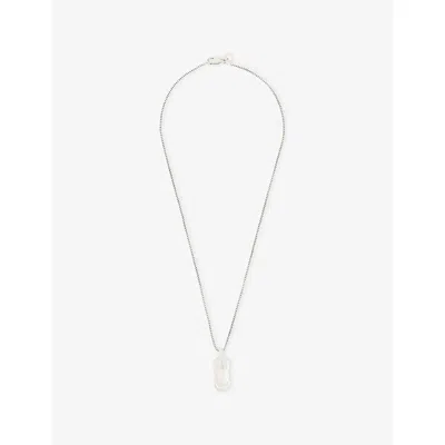 Tateossian Mens Silver Colour  X Automobili Lamborghini Miniature Rhodium-plated Sterling Silver Neck