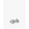 Tateossian Mens Silver Viper Palladium-plated Metal, Enamel And Crystal Cufflinks In Silver