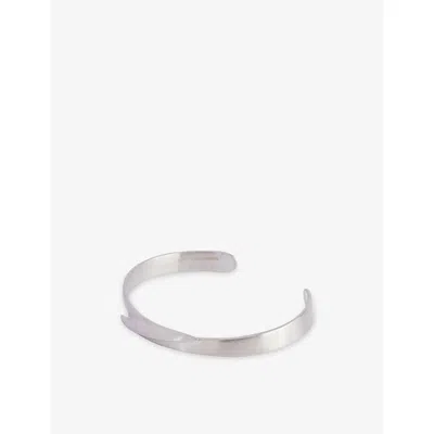 Tateossian Mens Silver Colour Tyne Stainless Steel Bangle