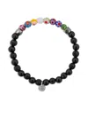 Tateossian Millefiori Beaded Bracelet In Black