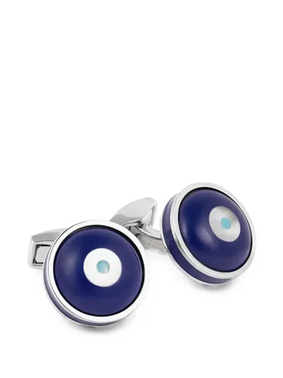 Tateossian Milos Evil Eye Cufflinks In Blue
