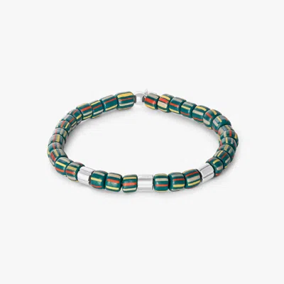 Tateossian Mini Rigato Java Beaded Bracelet In Green (limited Edition) - L