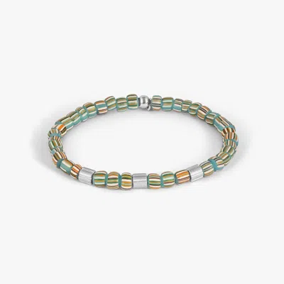 Tateossian Mini Rigato Java Beaded Bracelet In Light Blue - M
