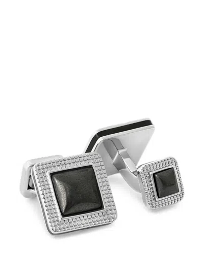 Tateossian Mother-of-pearl Polished Cufflinks In Silver