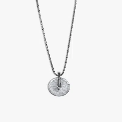 Tateossian Muonionalusta Meteorite Necklace In Sterling Silver (liimited Edition)