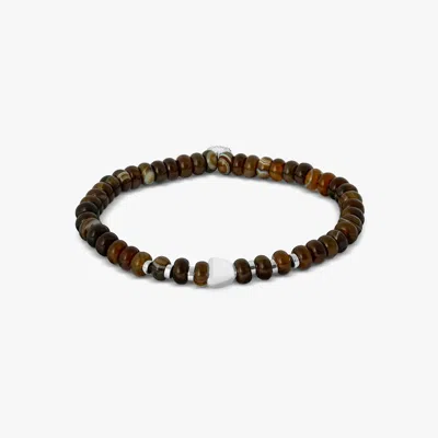 Tateossian Nepal Nugget Beaded Bracelet With Brown Agate - M