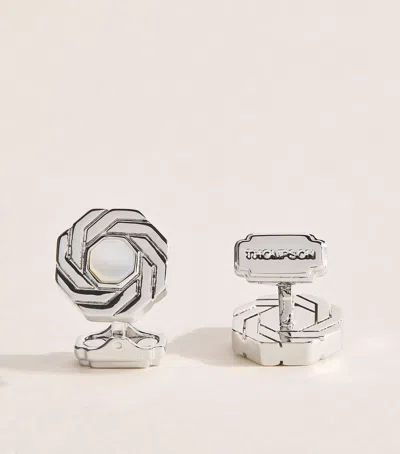 Tateossian Octagon Insignia Cufflinks In Metallic