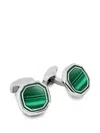 Tateossian Octagonal Semi-precious Stone Cufflinks In Silver