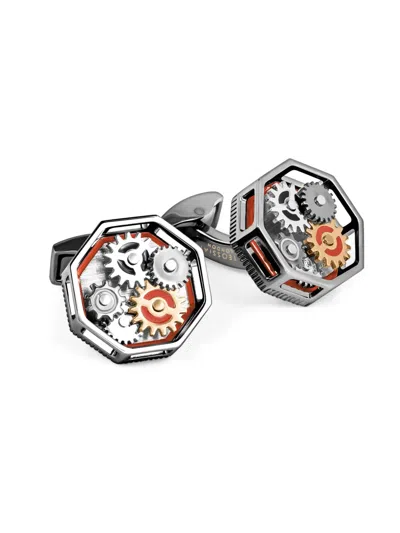 Tateossian Octo Gear Cufflinks In Silver