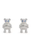 Tateossian Palladium-plated Teddy Bear Cufflinks In Blue