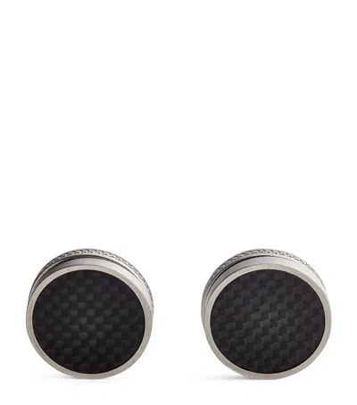 Tateossian Palladium-plated Twist Cufflinks In Black