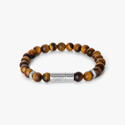 Tateossian Pop Mobius Beaded Bracelet In Tiger Eye - M