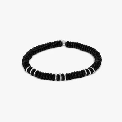 Tateossian Positano Beaded Bracelet With Black Agate - S