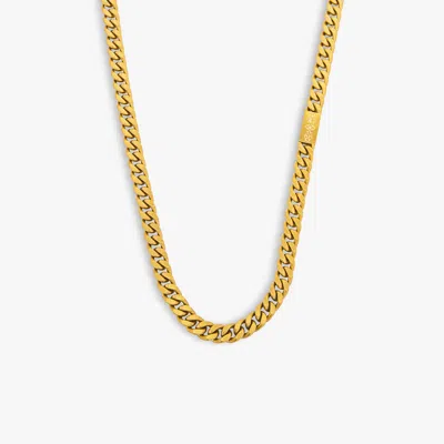 Tateossian Protective Amulet Necklace In Brushed Ip Yellow Gold Plated  Stainless Steel
