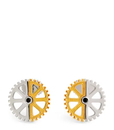 Tateossian Puzzle Gear Cufflinks In Silver