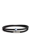 Tateossian Recycled Corn Cable Evil Eye Bracelet In Black