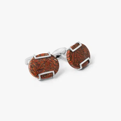 Tateossian Red Dinosoar Bone Cufflinks In Multi