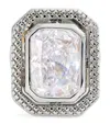 Tateossian Rhodium-plated And Cubic Zirconia Halo Pin In Silver