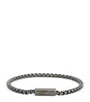 Tateossian Rhodium-plated Box-chain Bracelet In Silver