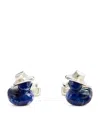 Tateossian Rhodium-plated Sodalite Duck Cufflinks In Silver