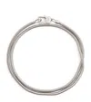 Tateossian Rhodium-plated Sterling Silver Serpente Bracelet In Silver