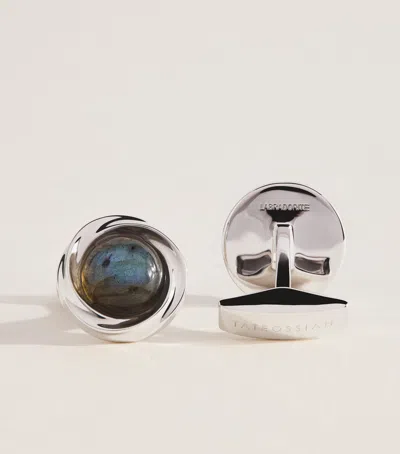 Tateossian Rhodium-plated Sterling Silver Mobius Cufflinks