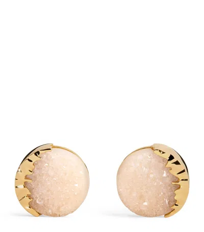 Tateossian Rose Gold And White Agate Cufflinks