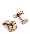 Tateossian Rose Gold-plated Square Gear Cufflinks In Rose Gold