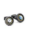 Tateossian Rotare Gear Cufflinks In Black
