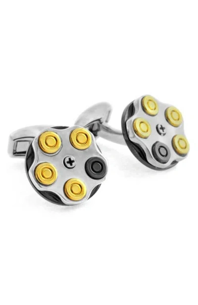 Tateossian Russian Roulette Cuff Links In Silver