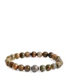 Tateossian Ruthenium-plated Lhasa Graffiato Bracelet In Green