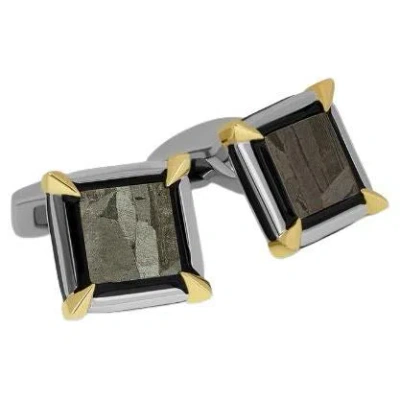 Pre-owned Tateossian Seymchan Pallasite Meteorite Cufflinks, Limited Edition In Multi