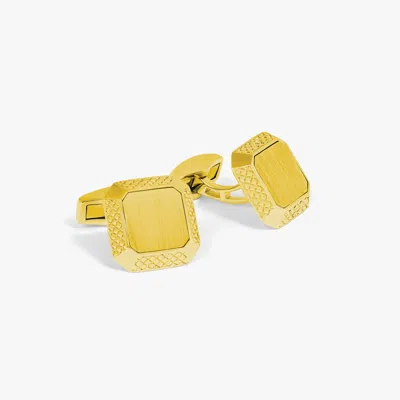 Tateossian Signature Octo Cufflinks In Yellow Gold Plated