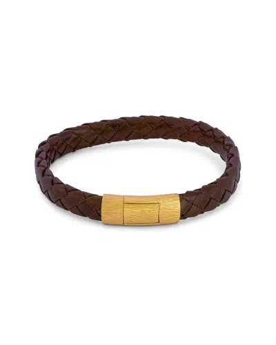Tateossian Silver Bracelet In Burgundy