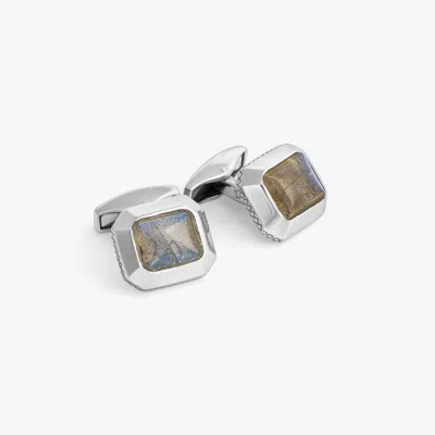 Tateossian Silver Jaipur Cabochon Cufflink (limited Edition)