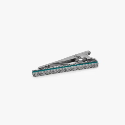 Tateossian Silver Palladium Plated Heritage Tie Clip